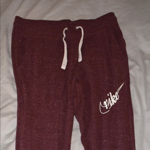 Maroon Nike sweats